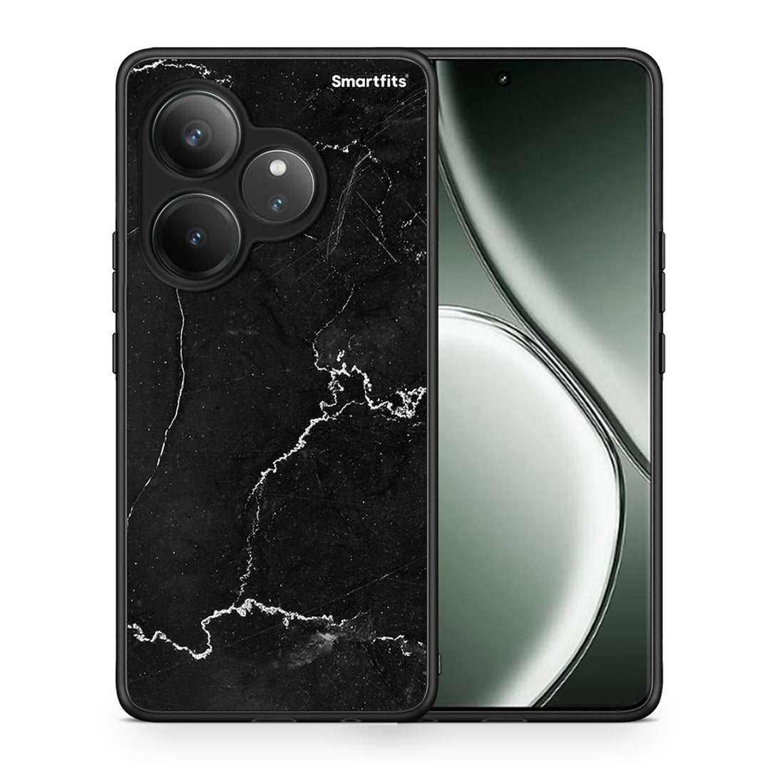 Θήκη Realme GT 6 5G Marble Black από τη Smartfits με σχέδιο στο πίσω μέρος και μαύρο περίβλημα | Realme GT 6 5G Marble Black case with colorful back and black bezels