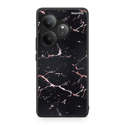 4 - Realme GT 6 5G Black Rosegold Marble case, cover, bumper