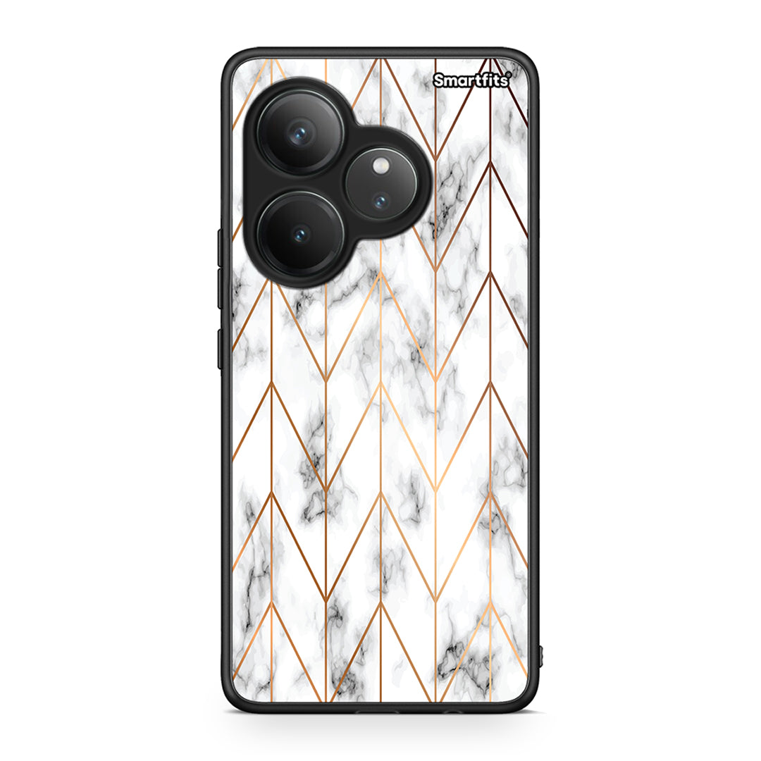 44 - Realme GT 6 5G Gold Geometric Marble case, cover, bumper