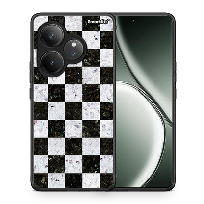 Θήκη Realme GT 6 5G Square Geometric Marble από τη Smartfits με σχέδιο στο πίσω μέρος και μαύρο περίβλημα | Realme GT 6 5G Square Geometric Marble case with colorful back and black bezels