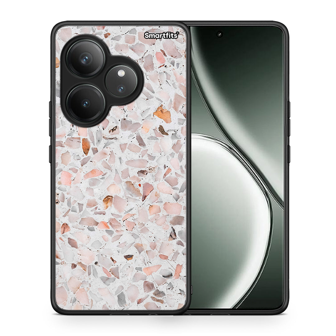 Θήκη Realme GT 6 5G Marble Terrazzo από τη Smartfits με σχέδιο στο πίσω μέρος και μαύρο περίβλημα | Realme GT 6 5G Marble Terrazzo case with colorful back and black bezels