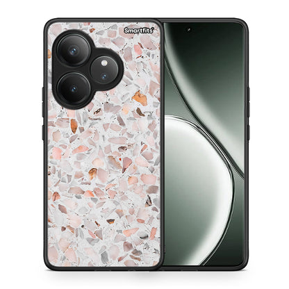 Θήκη Realme GT 6 5G Marble Terrazzo από τη Smartfits με σχέδιο στο πίσω μέρος και μαύρο περίβλημα | Realme GT 6 5G Marble Terrazzo case with colorful back and black bezels