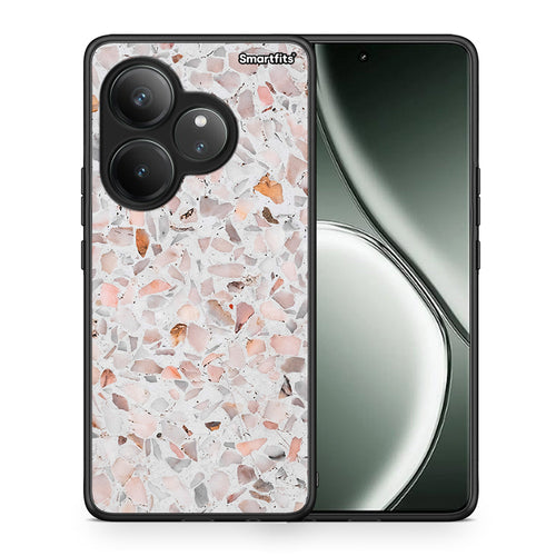 Θήκη Realme GT 6 5G Marble Terrazzo από τη Smartfits με σχέδιο στο πίσω μέρος και μαύρο περίβλημα | Realme GT 6 5G Marble Terrazzo case with colorful back and black bezels