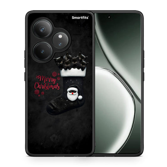 Θήκη Realme GT 6 5G Merry Cat Christmas από τη Smartfits με σχέδιο στο πίσω μέρος και μαύρο περίβλημα | Realme GT 6 5G Merry Cat Christmas case with colorful back and black bezels