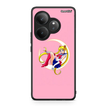 Realme GT 6 5G Moon Girl θήκη από τη Smartfits με σχέδιο στο πίσω μέρος και μαύρο περίβλημα | Smartphone case with colorful back and black bezels by Smartfits