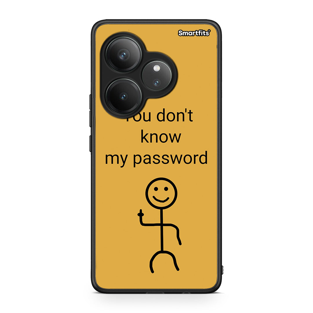 Realme GT 6 5G My Password Θήκη από τη Smartfits με σχέδιο στο πίσω μέρος και μαύρο περίβλημα | Smartphone case with colorful back and black bezels by Smartfits