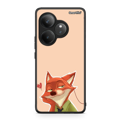 Realme GT 6 5G Nick Wilde And Judy Hopps Love 1 θήκη από τη Smartfits με σχέδιο στο πίσω μέρος και μαύρο περίβλημα | Smartphone case with colorful back and black bezels by Smartfits