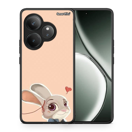 Θήκη Realme GT 6 5G Nick Wilde And Judy Hopps Love 2 από τη Smartfits με σχέδιο στο πίσω μέρος και μαύρο περίβλημα | Realme GT 6 5G Nick Wilde And Judy Hopps Love 2 case with colorful back and black bezels