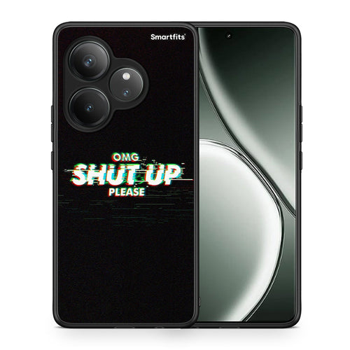 Θήκη Realme GT 6 5G OMG ShutUp από τη Smartfits με σχέδιο στο πίσω μέρος και μαύρο περίβλημα | Realme GT 6 5G OMG ShutUp case with colorful back and black bezels