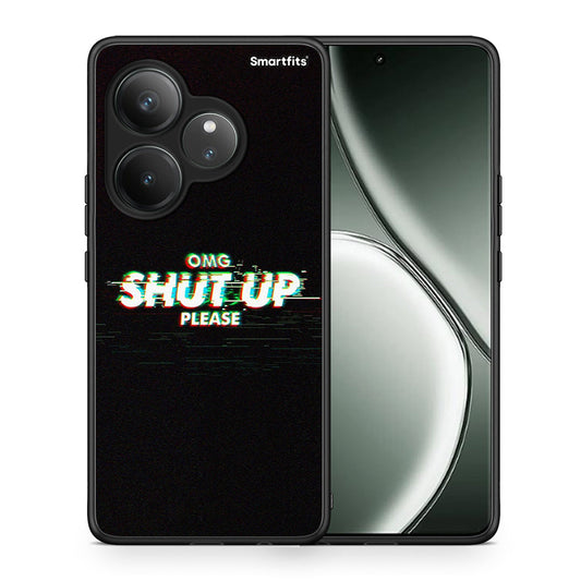 Θήκη Realme GT 6 5G OMG ShutUp από τη Smartfits με σχέδιο στο πίσω μέρος και μαύρο περίβλημα | Realme GT 6 5G OMG ShutUp case with colorful back and black bezels