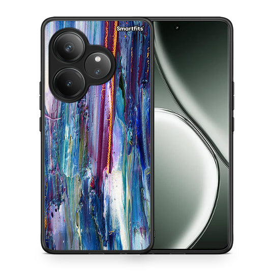 Θήκη Realme GT 6 5G Winter Paint από τη Smartfits με σχέδιο στο πίσω μέρος και μαύρο περίβλημα | Realme GT 6 5G Winter Paint case with colorful back and black bezels