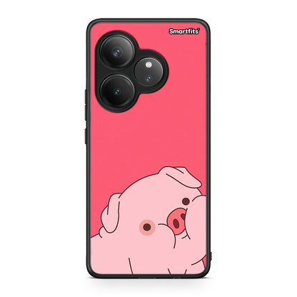 Realme GT 6 5G Pig Love 1 Θήκη Αγίου Βαλεντίνου από τη Smartfits με σχέδιο στο πίσω μέρος και μαύρο περίβλημα | Smartphone case with colorful back and black bezels by Smartfits