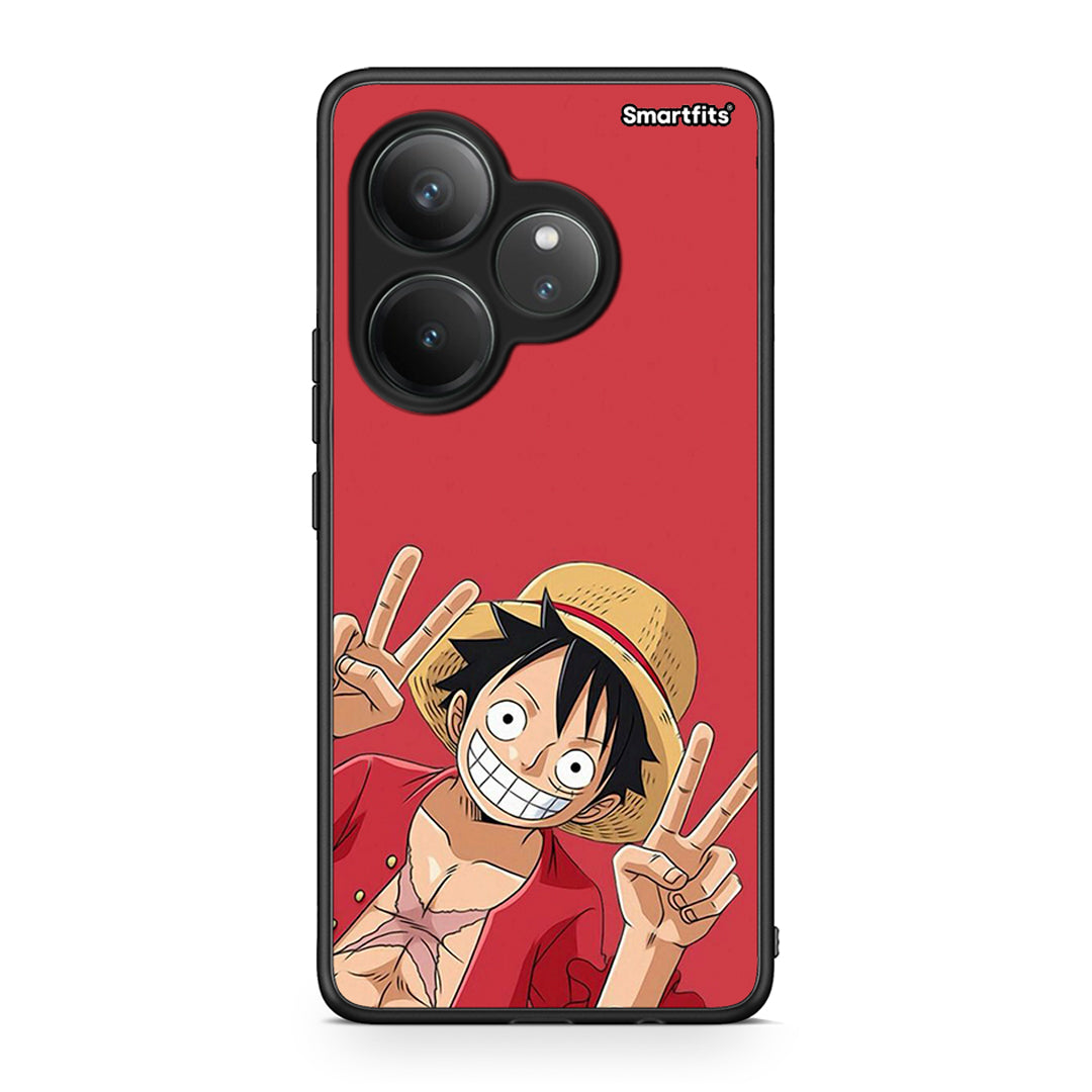 Realme GT 6 5G Pirate Luffy Θήκη από τη Smartfits με σχέδιο στο πίσω μέρος και μαύρο περίβλημα | Smartphone case with colorful back and black bezels by Smartfits