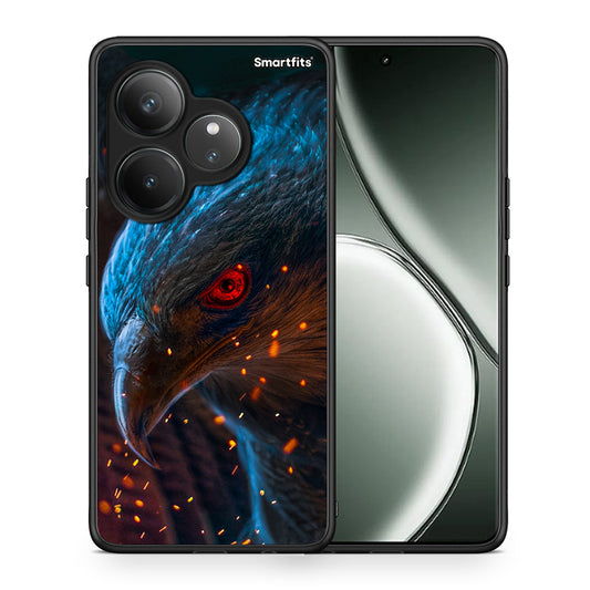 Θήκη Realme GT 6 5G Eagle PopArt από τη Smartfits με σχέδιο στο πίσω μέρος και μαύρο περίβλημα | Realme GT 6 5G Eagle PopArt case with colorful back and black bezels