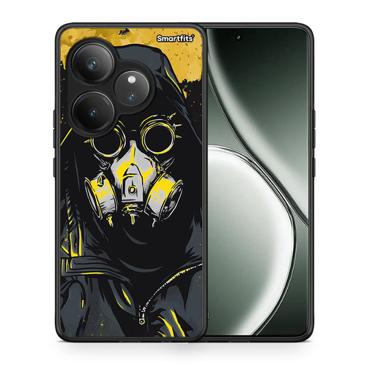 Θήκη Realme GT 6 5G Mask PopArt από τη Smartfits με σχέδιο στο πίσω μέρος και μαύρο περίβλημα | Realme GT 6 5G Mask PopArt case with colorful back and black bezels