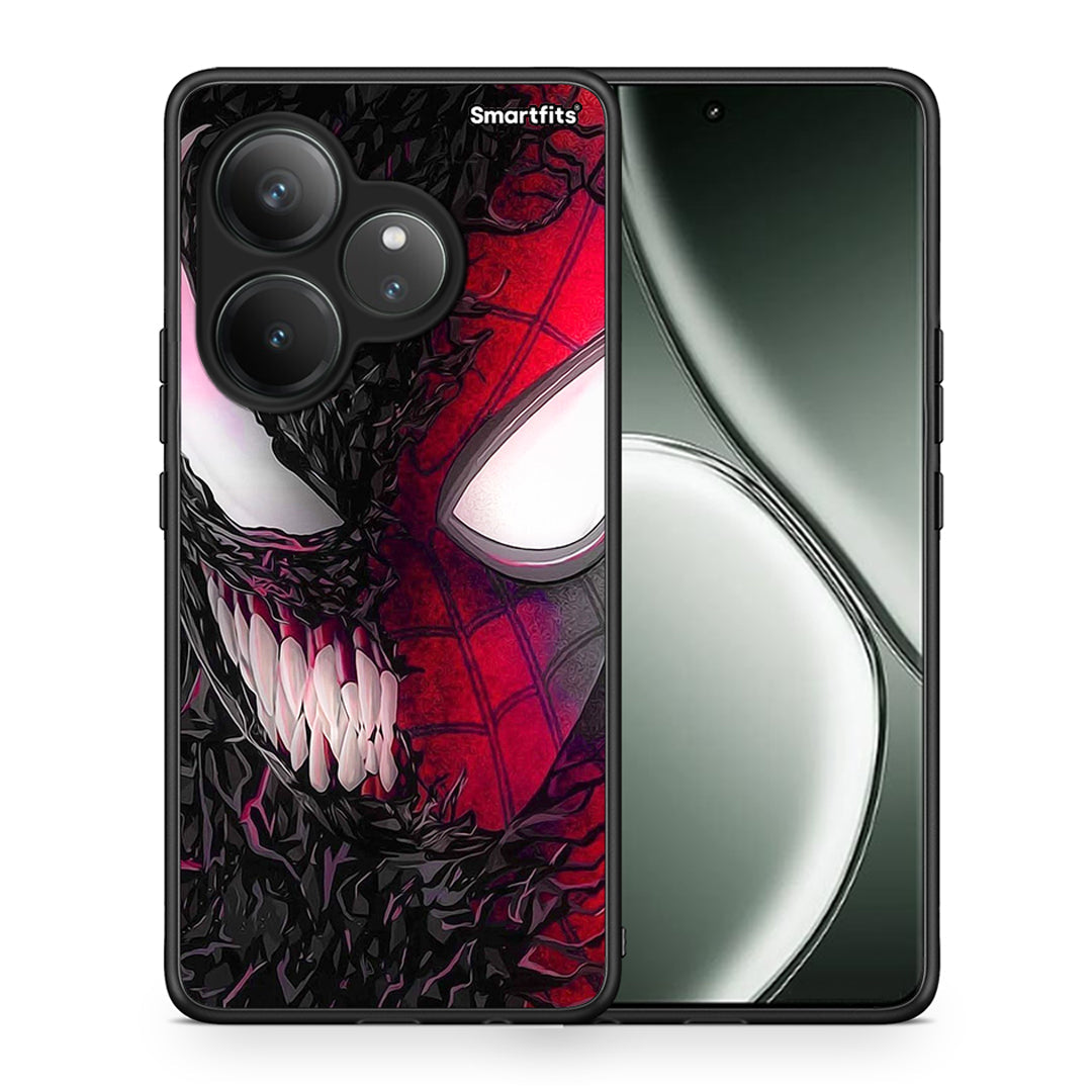 Θήκη Realme GT 6 5G SpiderVenom PopArt από τη Smartfits με σχέδιο στο πίσω μέρος και μαύρο περίβλημα | Realme GT 6 5G SpiderVenom PopArt case with colorful back and black bezels