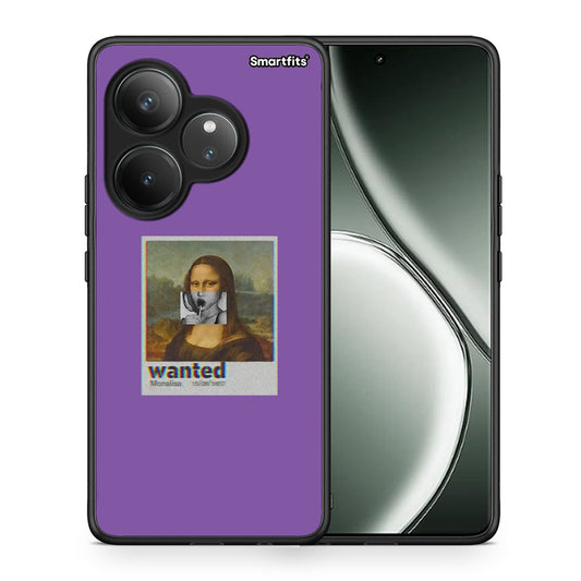 Θήκη Realme GT 6 5G Monalisa Popart από τη Smartfits με σχέδιο στο πίσω μέρος και μαύρο περίβλημα | Realme GT 6 5G Monalisa Popart case with colorful back and black bezels