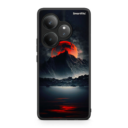 Realme GT 6 5G Red Full Moon θήκη από τη Smartfits με σχέδιο στο πίσω μέρος και μαύρο περίβλημα | Smartphone case with colorful back and black bezels by Smartfits