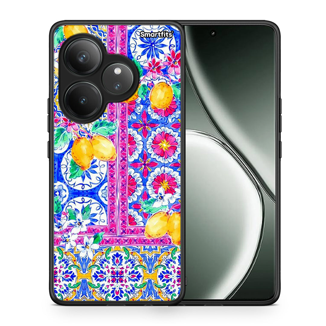 Θήκη Realme GT 6 5G Retro Spring από τη Smartfits με σχέδιο στο πίσω μέρος και μαύρο περίβλημα | Realme GT 6 5G Retro Spring case with colorful back and black bezels