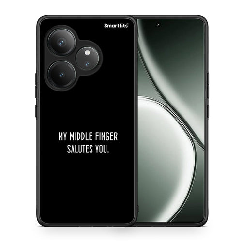 Θήκη Realme GT 6 5G Salute από τη Smartfits με σχέδιο στο πίσω μέρος και μαύρο περίβλημα | Realme GT 6 5G Salute case with colorful back and black bezels