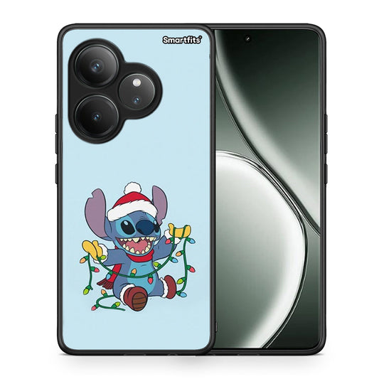 Θήκη Realme GT 6 5G Santa Stich από τη Smartfits με σχέδιο στο πίσω μέρος και μαύρο περίβλημα | Realme GT 6 5G Santa Stich case with colorful back and black bezels
