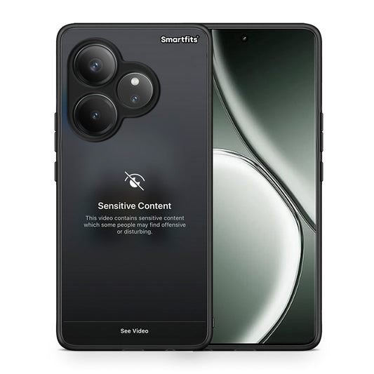 Θήκη Realme GT 6 5G Sensitive Content από τη Smartfits με σχέδιο στο πίσω μέρος και μαύρο περίβλημα | Realme GT 6 5G Sensitive Content case with colorful back and black bezels