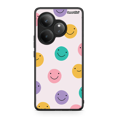 Realme GT 6 5G Smiley Faces θήκη από τη Smartfits με σχέδιο στο πίσω μέρος και μαύρο περίβλημα | Smartphone case with colorful back and black bezels by Smartfits