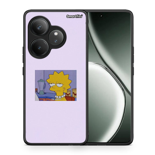 Θήκη Realme GT 6 5G So Happy από τη Smartfits με σχέδιο στο πίσω μέρος και μαύρο περίβλημα | Realme GT 6 5G So Happy case with colorful back and black bezels