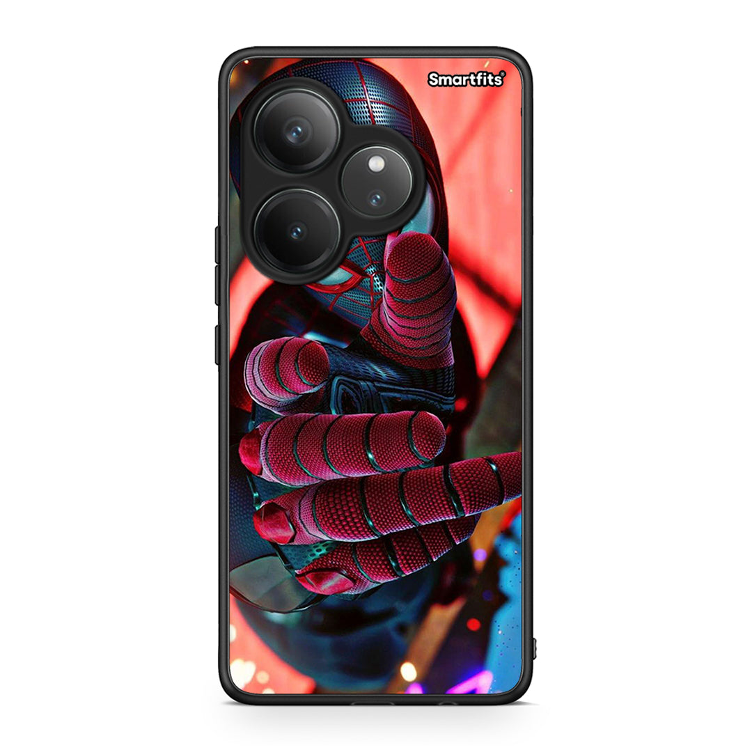 Realme GT 6 5G Spider Hand Θήκη από τη Smartfits με σχέδιο στο πίσω μέρος και μαύρο περίβλημα | Smartphone case with colorful back and black bezels by Smartfits