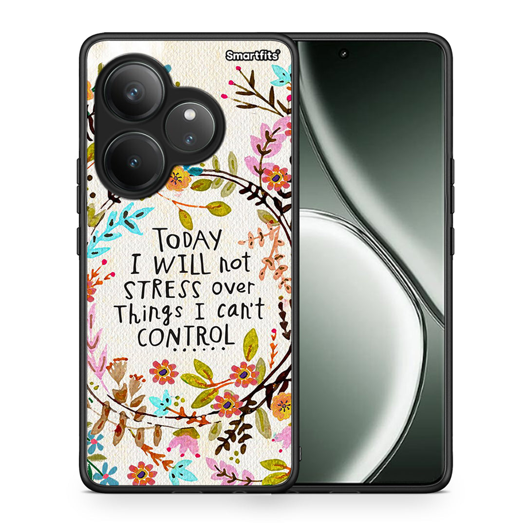 Θήκη Realme GT 6 5G Stress Over από τη Smartfits με σχέδιο στο πίσω μέρος και μαύρο περίβλημα | Realme GT 6 5G Stress Over case with colorful back and black bezels