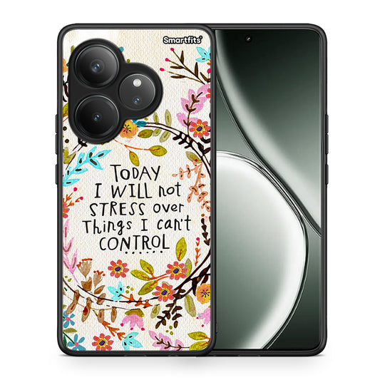 Θήκη Realme GT 6 5G Stress Over από τη Smartfits με σχέδιο στο πίσω μέρος και μαύρο περίβλημα | Realme GT 6 5G Stress Over case with colorful back and black bezels