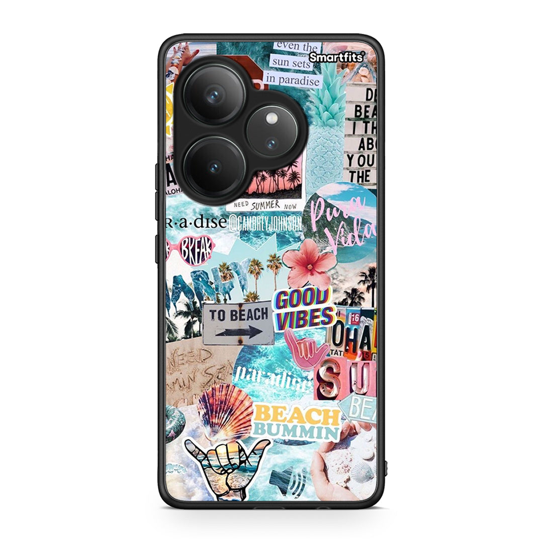 Realme GT 6 5G Summer Vibes Θήκη από τη Smartfits με σχέδιο στο πίσω μέρος και μαύρο περίβλημα | Smartphone case with colorful back and black bezels by Smartfits