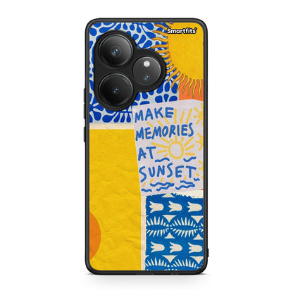 Realme GT 6 5G Sunset Memories Θήκη από τη Smartfits με σχέδιο στο πίσω μέρος και μαύρο περίβλημα | Smartphone case with colorful back and black bezels by Smartfits