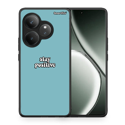 Θήκη Realme GT 6 5G Positive Text από τη Smartfits με σχέδιο στο πίσω μέρος και μαύρο περίβλημα | Realme GT 6 5G Positive Text case with colorful back and black bezels