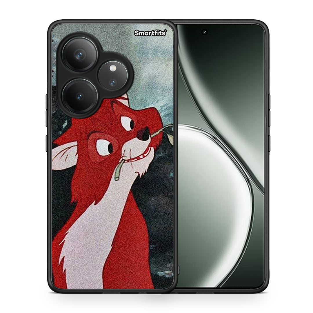 Θήκη Realme GT 6 5G Tod And Vixey Love 1 από τη Smartfits με σχέδιο στο πίσω μέρος και μαύρο περίβλημα | Realme GT 6 5G Tod And Vixey Love 1 case with colorful back and black bezels