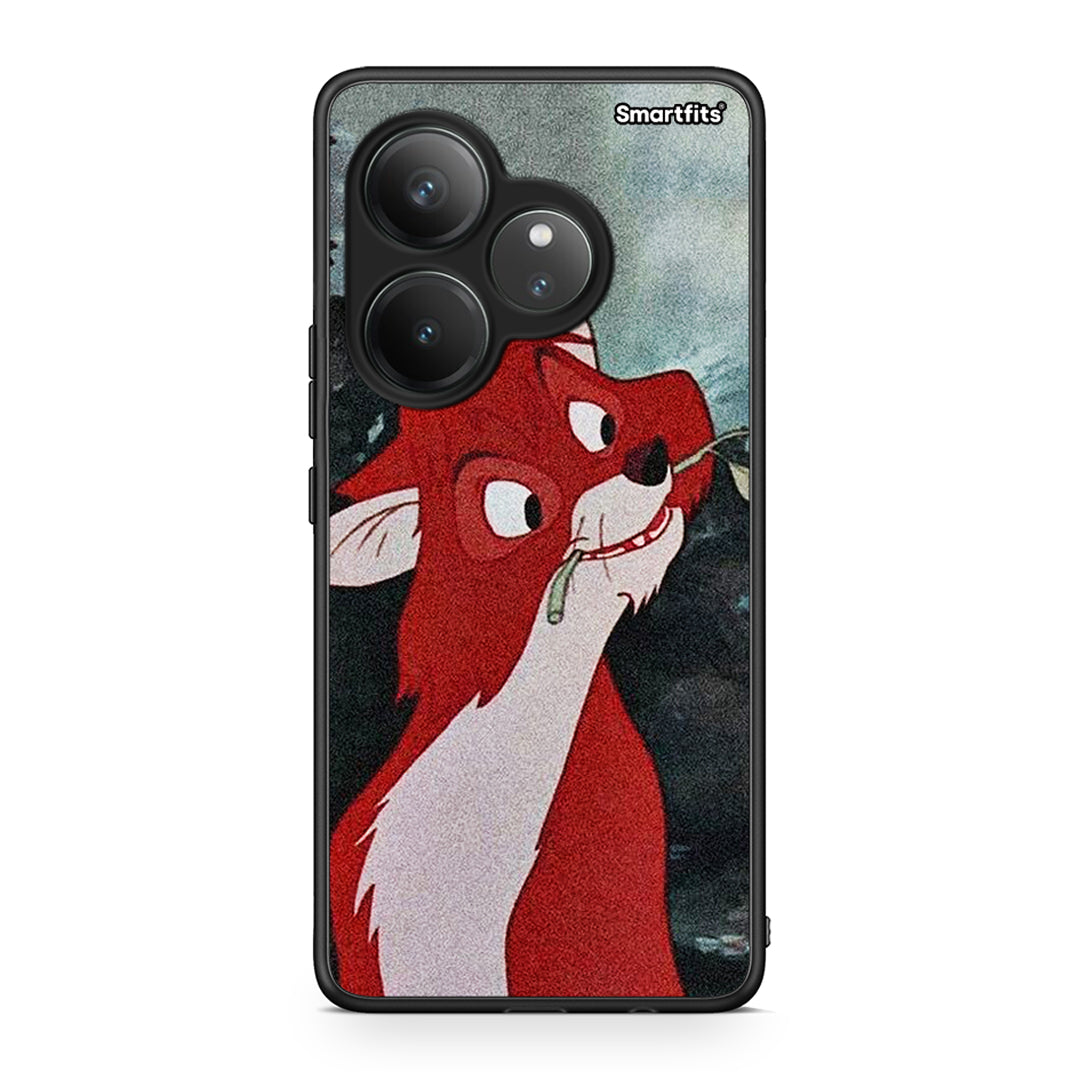 Realme GT 6 5G Tod And Vixey Love 1 θήκη από τη Smartfits με σχέδιο στο πίσω μέρος και μαύρο περίβλημα | Smartphone case with colorful back and black bezels by Smartfits