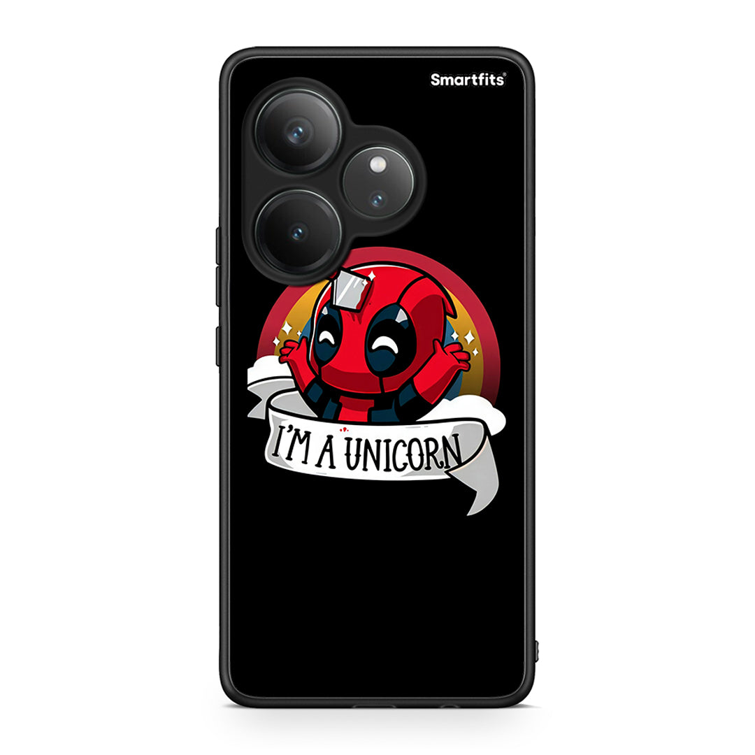 Realme GT 6 5G Unicorn Deadpool θήκη από τη Smartfits με σχέδιο στο πίσω μέρος και μαύρο περίβλημα | Smartphone case with colorful back and black bezels by Smartfits