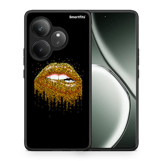 Θήκη Realme GT 6 5G Golden Valentine από τη Smartfits με σχέδιο στο πίσω μέρος και μαύρο περίβλημα | Realme GT 6 5G Golden Valentine case with colorful back and black bezels