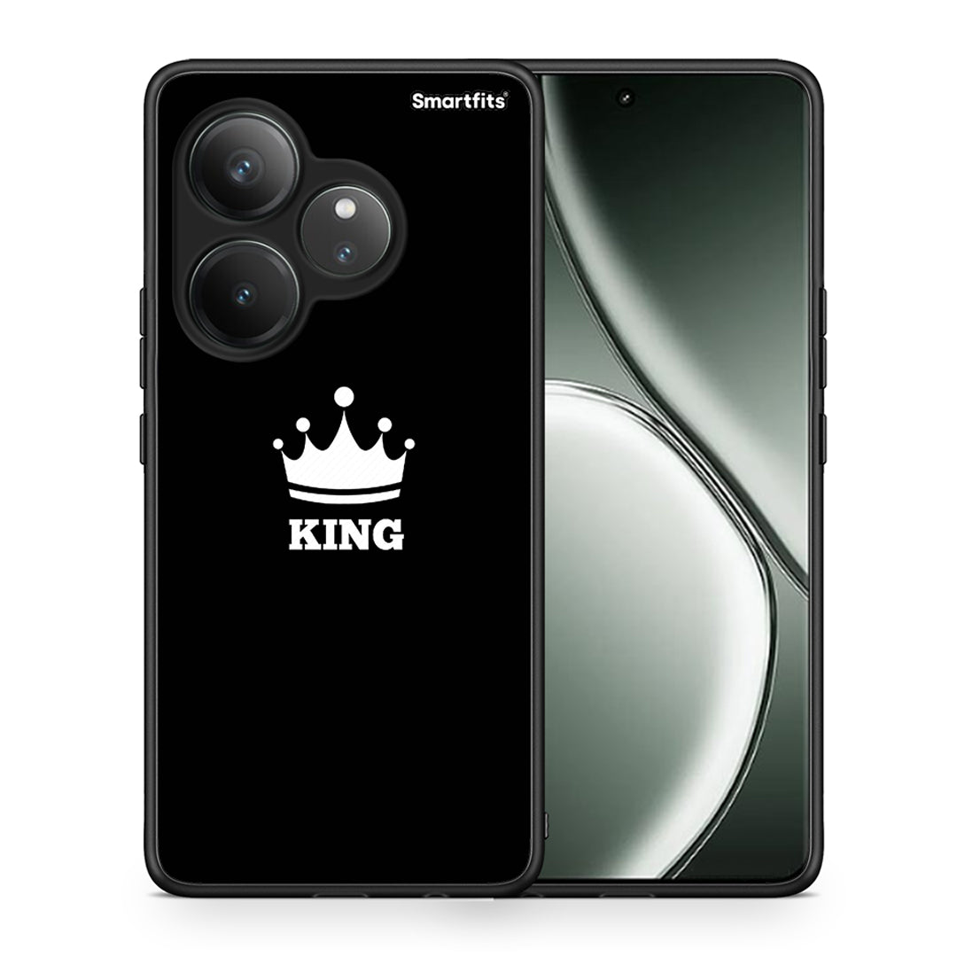 Θήκη Realme GT 6 5G King Valentine από τη Smartfits με σχέδιο στο πίσω μέρος και μαύρο περίβλημα | Realme GT 6 5G King Valentine case with colorful back and black bezels