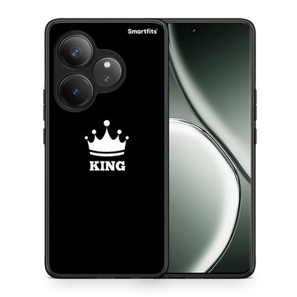 Θήκη Realme GT 6 5G King Valentine από τη Smartfits με σχέδιο στο πίσω μέρος και μαύρο περίβλημα | Realme GT 6 5G King Valentine case with colorful back and black bezels
