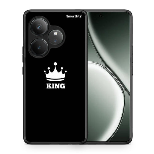 Θήκη Realme GT 6 5G King Valentine από τη Smartfits με σχέδιο στο πίσω μέρος και μαύρο περίβλημα | Realme GT 6 5G King Valentine case with colorful back and black bezels