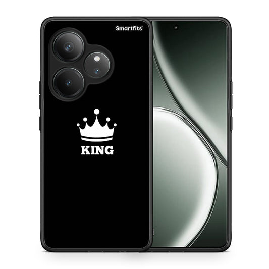 Θήκη Realme GT 6 5G King Valentine από τη Smartfits με σχέδιο στο πίσω μέρος και μαύρο περίβλημα | Realme GT 6 5G King Valentine case with colorful back and black bezels
