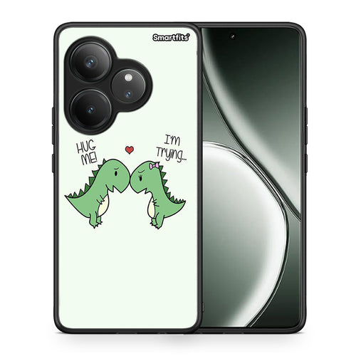 Θήκη Realme GT 6 5G Rex Valentine από τη Smartfits με σχέδιο στο πίσω μέρος και μαύρο περίβλημα | Realme GT 6 5G Rex Valentine case with colorful back and black bezels