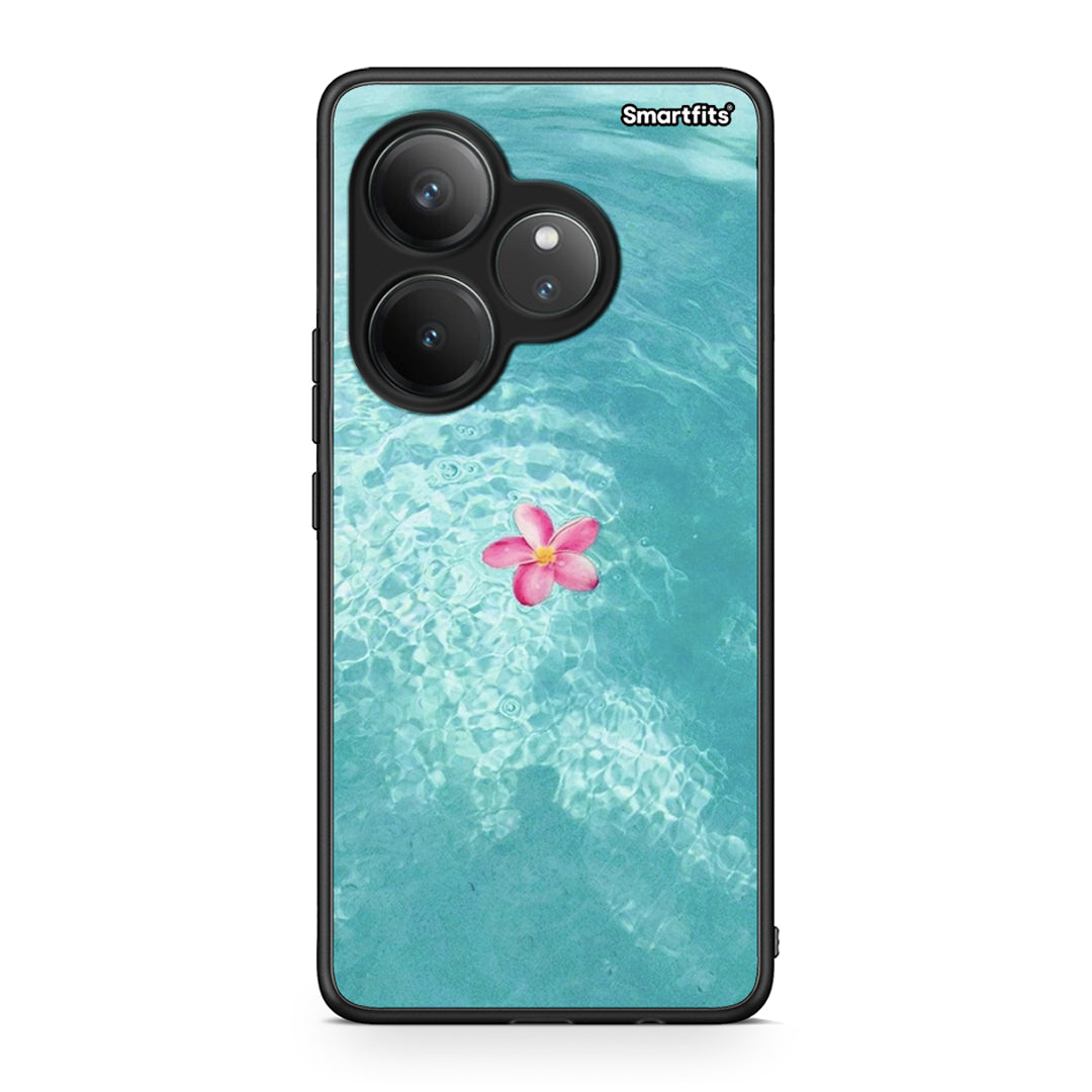 Realme GT 6 5G Water Flower Θήκη από τη Smartfits με σχέδιο στο πίσω μέρος και μαύρο περίβλημα | Smartphone case with colorful back and black bezels by Smartfits