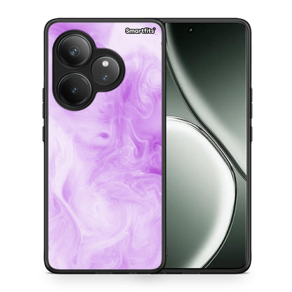 Θήκη Realme GT 6 5G Lavender Watercolor από τη Smartfits με σχέδιο στο πίσω μέρος και μαύρο περίβλημα | Realme GT 6 5G Lavender Watercolor case with colorful back and black bezels