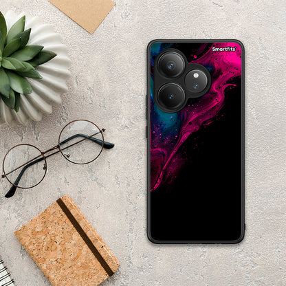 Watercolor Pink Black - Realme GT 6 5G θήκη