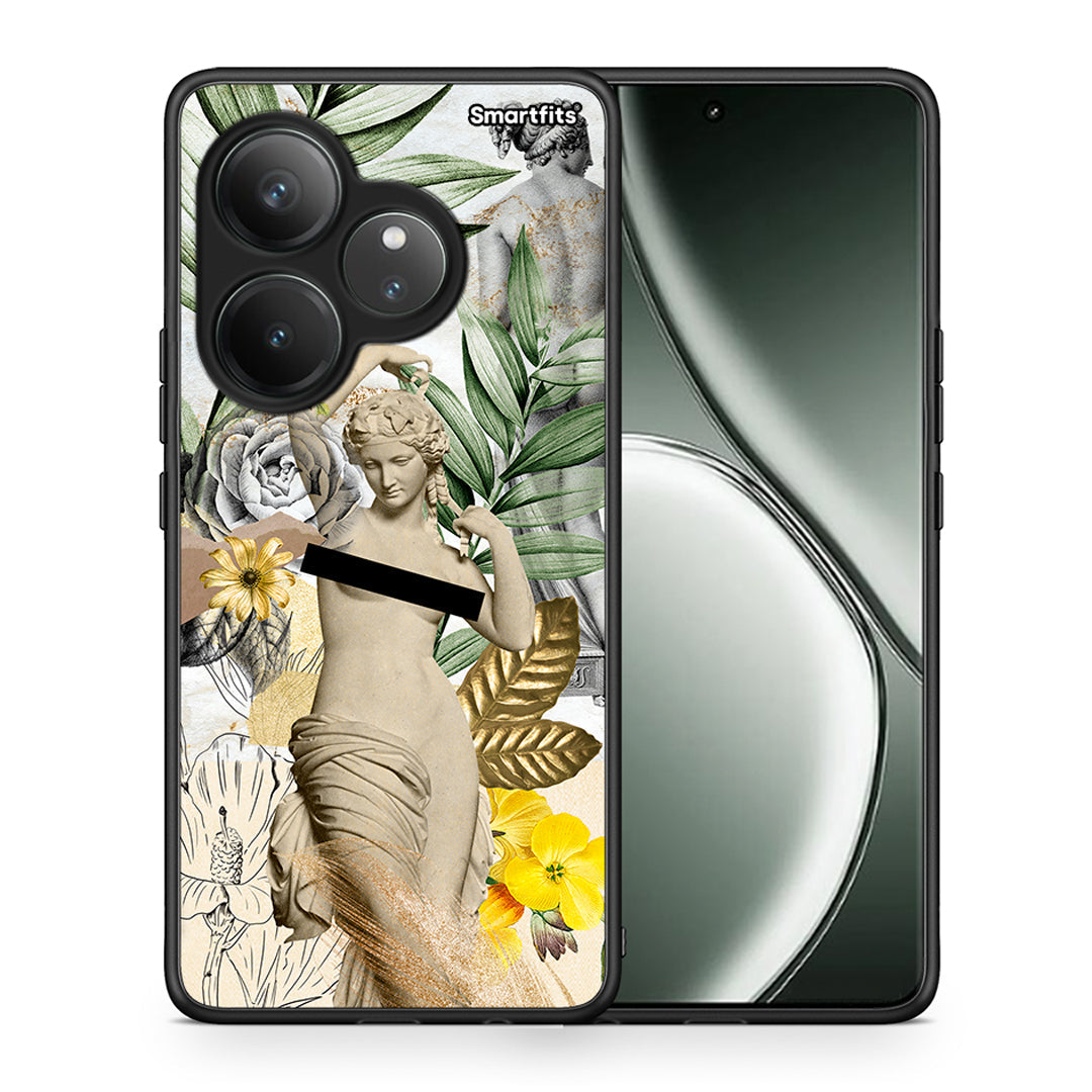 Θήκη Realme GT 6 5G Woman Statue από τη Smartfits με σχέδιο στο πίσω μέρος και μαύρο περίβλημα | Realme GT 6 5G Woman Statue case with colorful back and black bezels