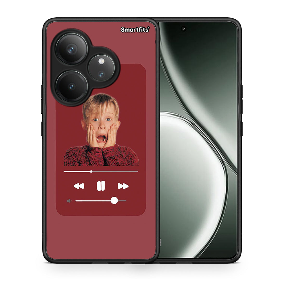 Θήκη Realme GT 6 5G Xmas Alone Music από τη Smartfits με σχέδιο στο πίσω μέρος και μαύρο περίβλημα | Realme GT 6 5G Xmas Alone Music case with colorful back and black bezels