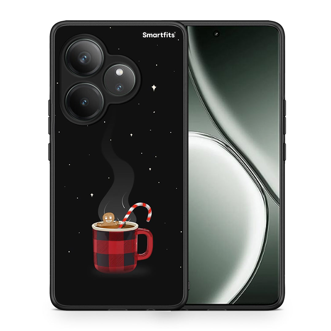 Θήκη Realme GT 6 5G Xmas Bathing από τη Smartfits με σχέδιο στο πίσω μέρος και μαύρο περίβλημα | Realme GT 6 5G Xmas Bathing case with colorful back and black bezels