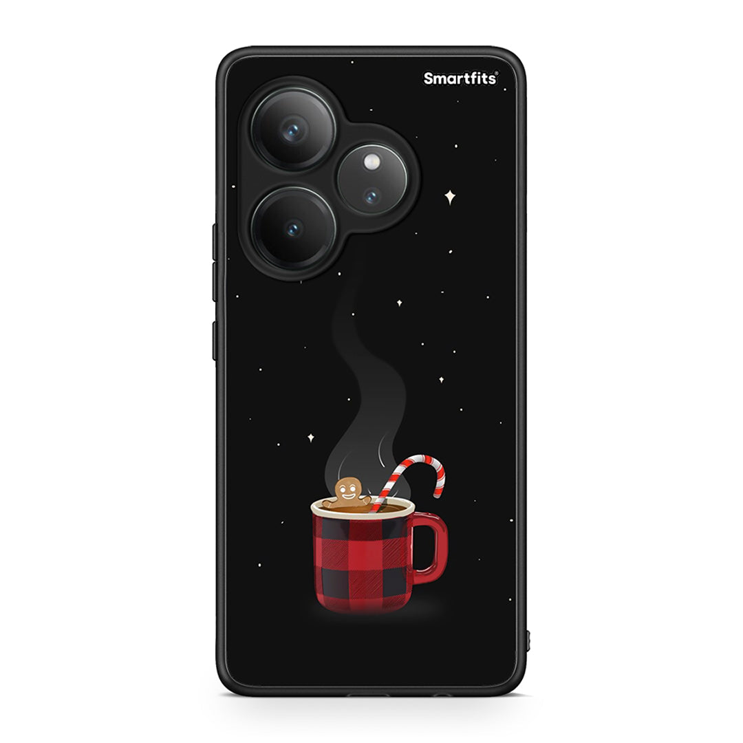 Realme GT 6 5G Xmas Bathing θήκη από τη Smartfits με σχέδιο στο πίσω μέρος και μαύρο περίβλημα | Smartphone case with colorful back and black bezels by Smartfits